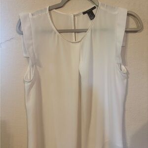 Forever 21 Cream Sleeveless Blouse